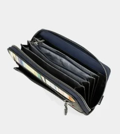 Anekke Studio Navy Blue Large Rfid Wallet Discount