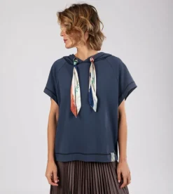 Anekke Studio Navy Blue Sleeveless Sweatshirt Sale
