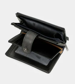 Anekke Studio Navy Blue Small Rfid Wallet Best Sale