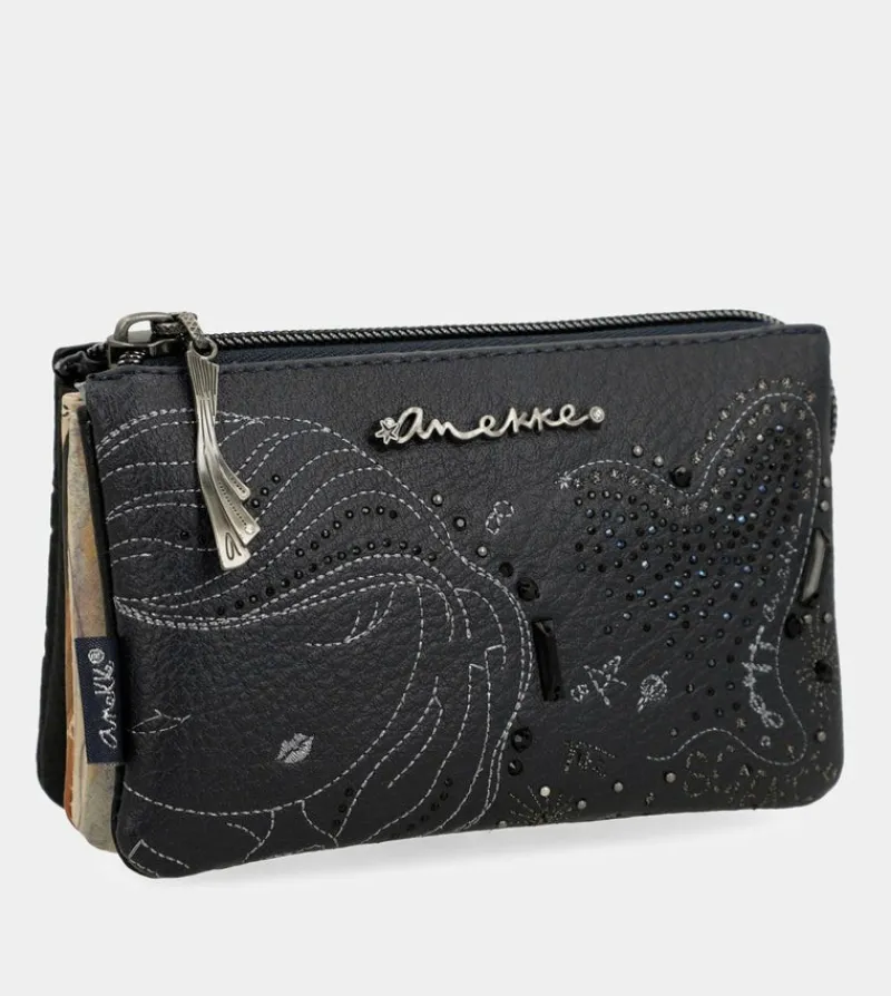 Anekke Studio Navy Blue Triple Coin Purse Discount