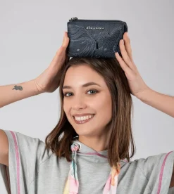 Anekke Studio Navy Blue Triple Coin Purse Discount