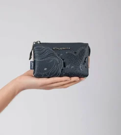 Anekke Studio Navy Blue Triple Coin Purse Discount