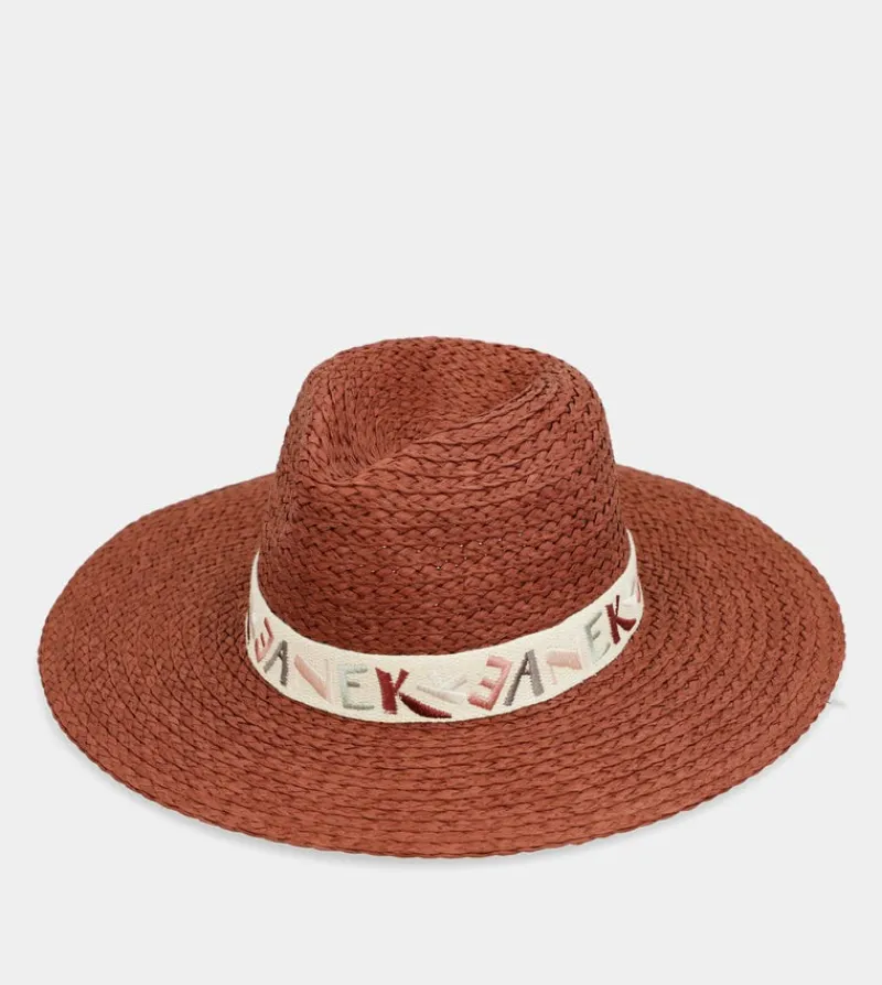 Anekke Terracotta Raffia Hat Best