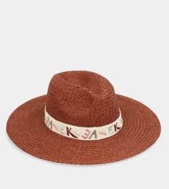 Anekke Terracotta Raffia Hat Best