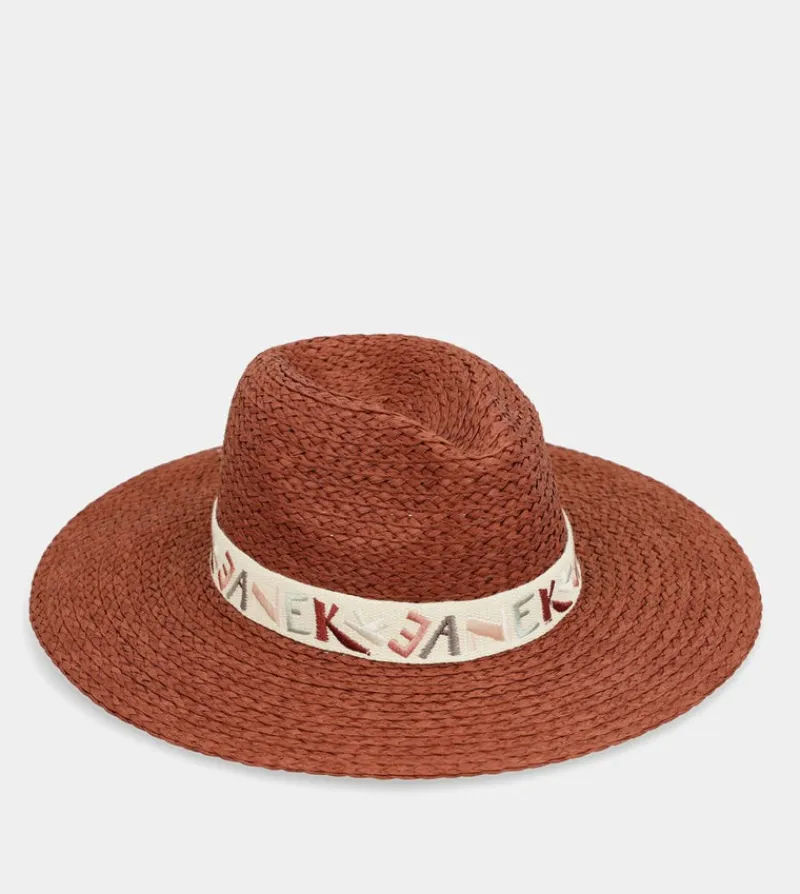 Anekke Terracotta Raffia Hat Best