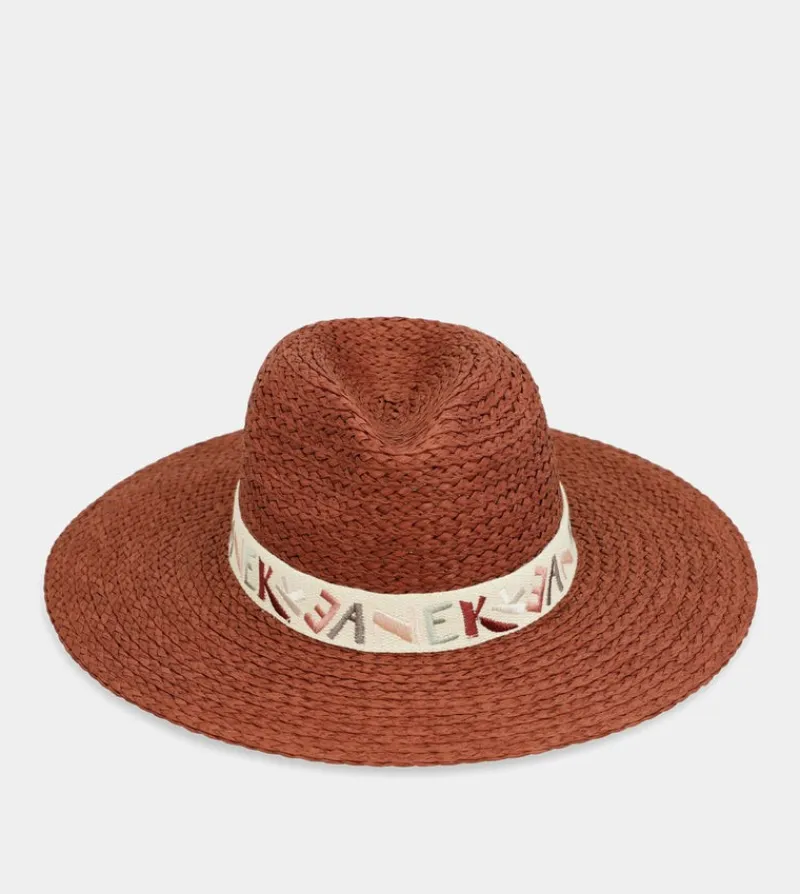 Anekke Terracotta Raffia Hat Best