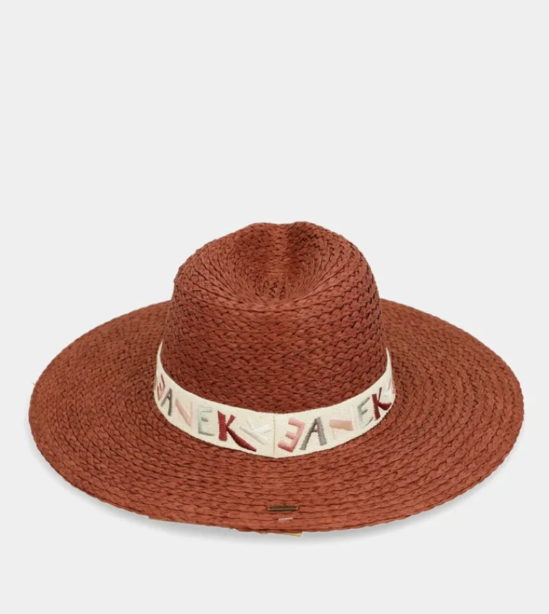 Anekke Terracotta Raffia Hat Best