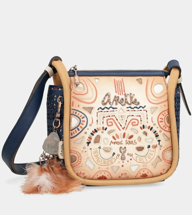 Anekke Tribe Navy Blue Printed Crossbody Bag Sale