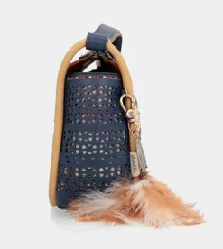 Anekke Tribe Navy Blue Printed Crossbody Bag Sale