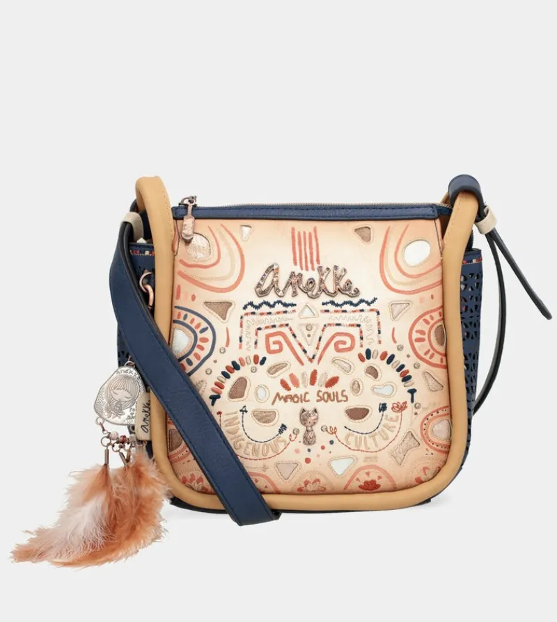 Anekke Tribe Navy Blue Printed Crossbody Bag Sale