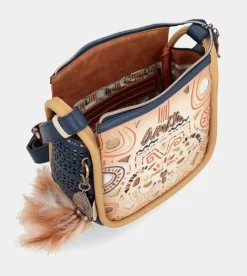 Anekke Tribe Navy Blue Printed Crossbody Bag Sale