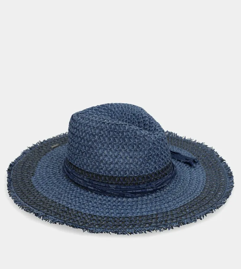 Anekke Two-Tone Raffia Hat Flash Sale