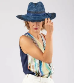 Anekke Two-Tone Raffia Hat Flash Sale