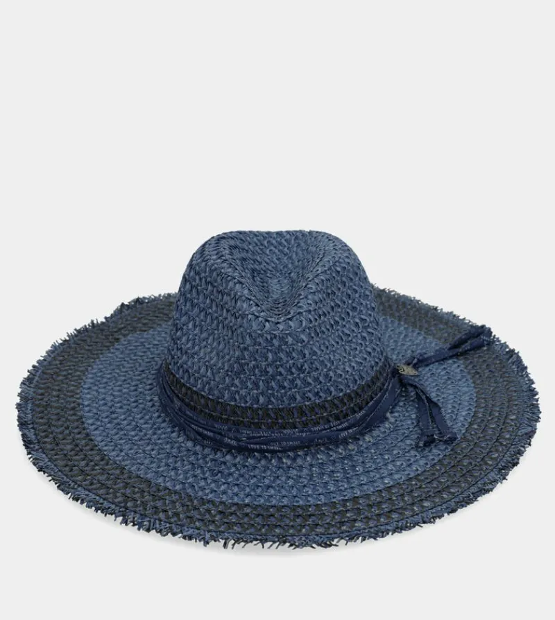 Anekke Two-Tone Raffia Hat Flash Sale