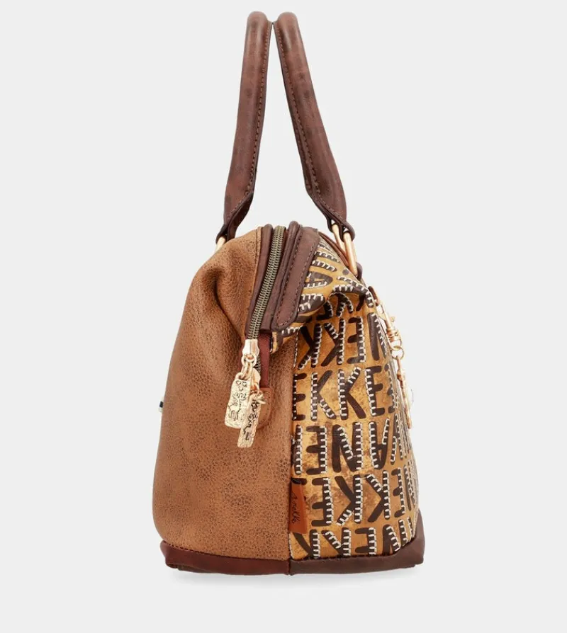 Anekke Urban Brown Logo Bowling Bag Online