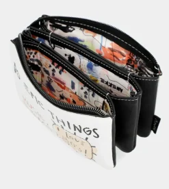 Anekke White Triple Compartment Purse Energy Store